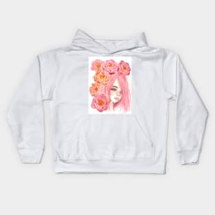 Peony Princess Kids Hoodie